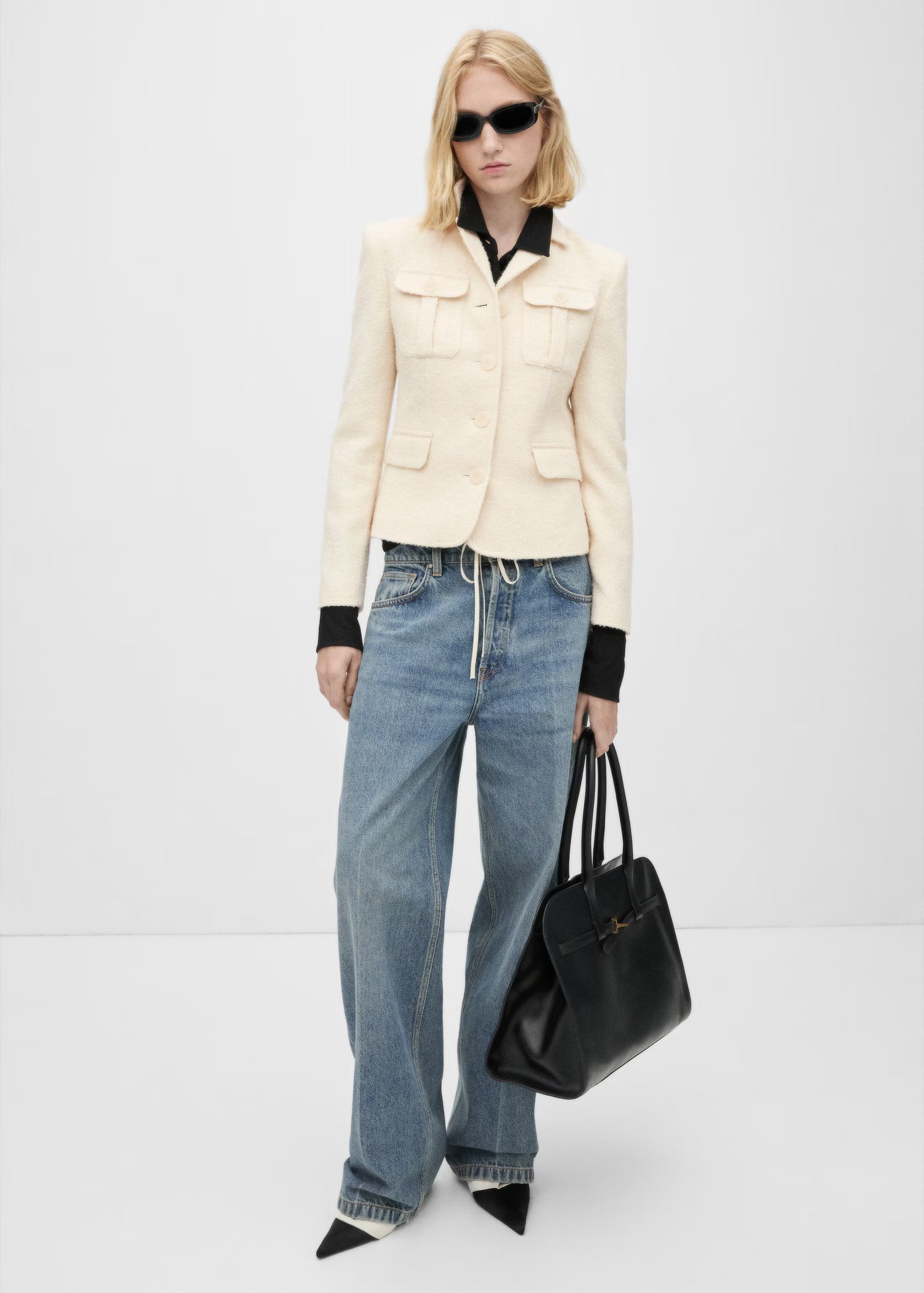 Low waist wideleg jeans - Women | MANGO USA | Mango (US/MX/AU)