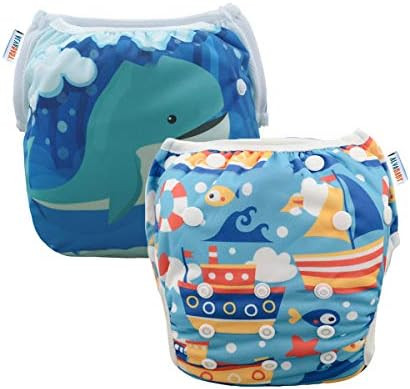 ALVABABY 2pcs Swim Diapers Reuseable Adjustable for Baby Gifts & Swimming Lessons SWD36-41 | Amazon (US)
