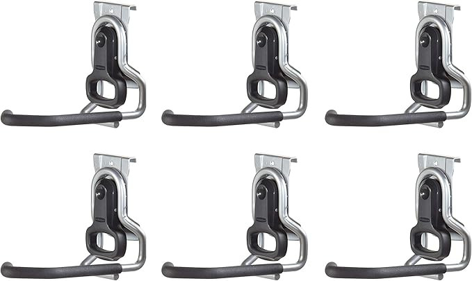 Rubbermaid Heavy Duty Universal Vertical Fasttrack Hanging Wall Mount Bike Hook Garage Storage Or... | Amazon (US)