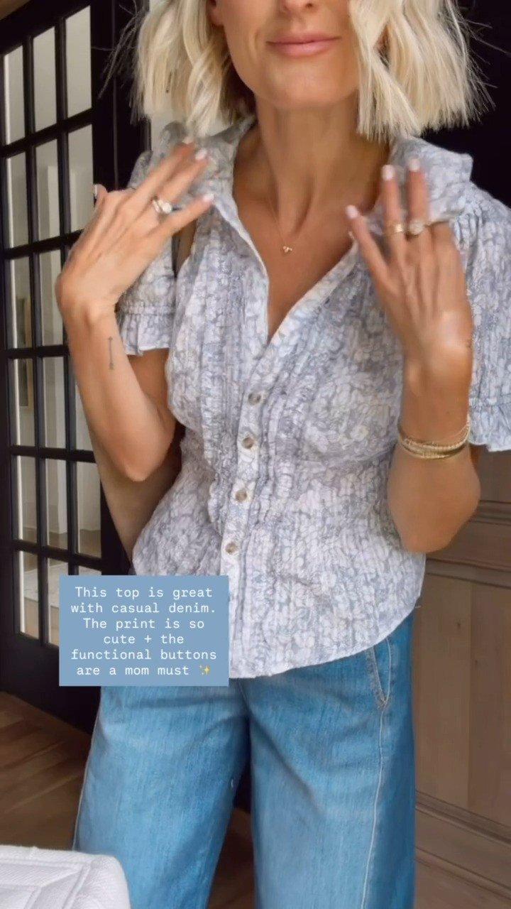 I love a good printed blouse! This is one that's great for work or play! An easy top to throw on that looks great with denim! Wearing S/26! 

Loverly Grey, Anthropologie, barrel jeans, blouse, floral blouse, pre fall outfit

#LTKSeasonal