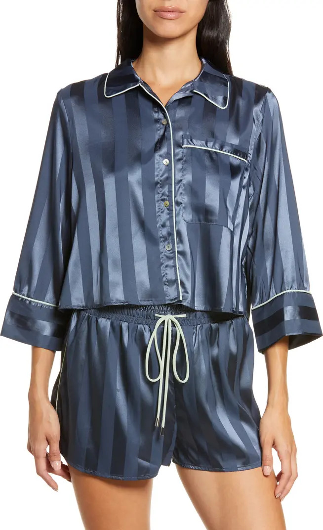 Pillow Talk Satin Stripe Short Pajamas | Nordstrom