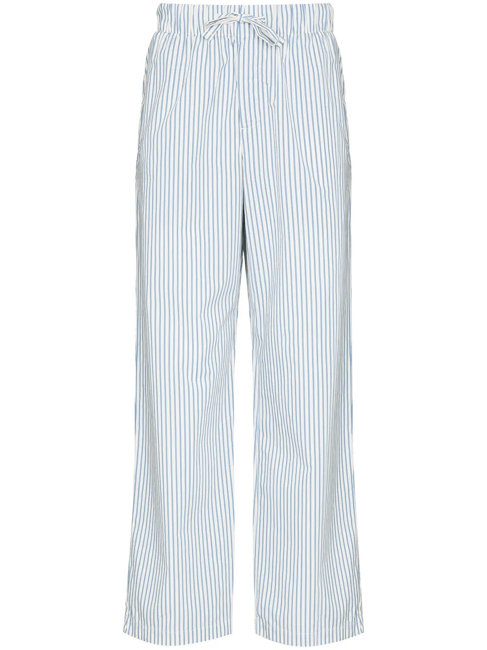 TEKLA Striped Drawstring Poplin Pajama Bottoms - Farfetch | Farfetch Global