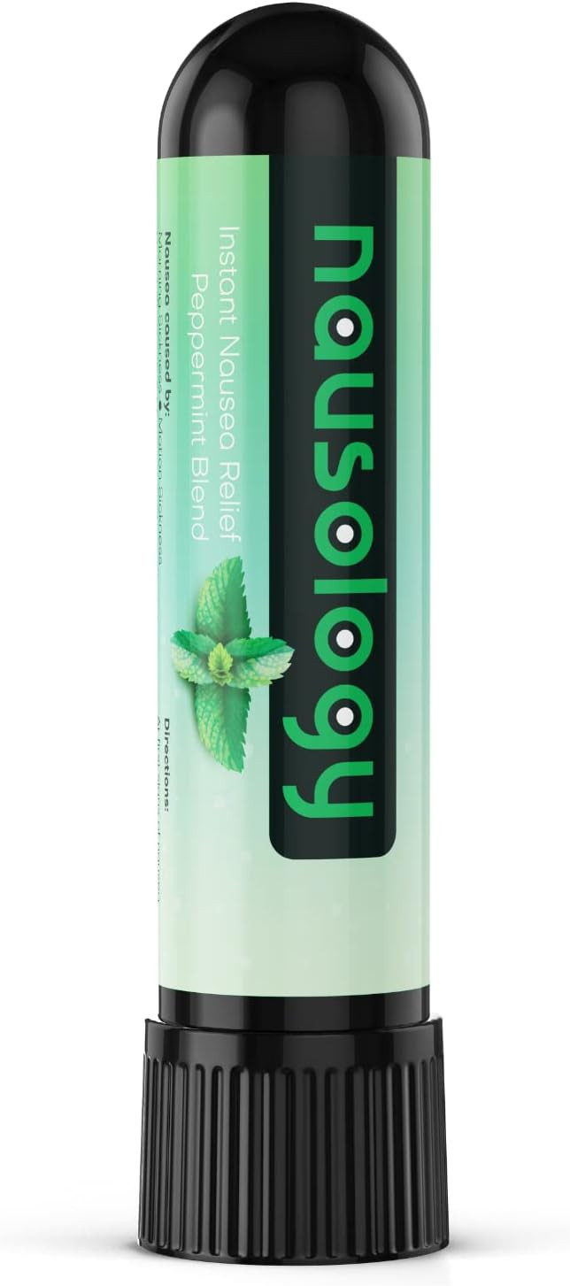 Nausology Nasal Stick Inhaler with Aromatherapy, Natural Peppermint Essential Oil Blend for Heada... | Amazon (US)