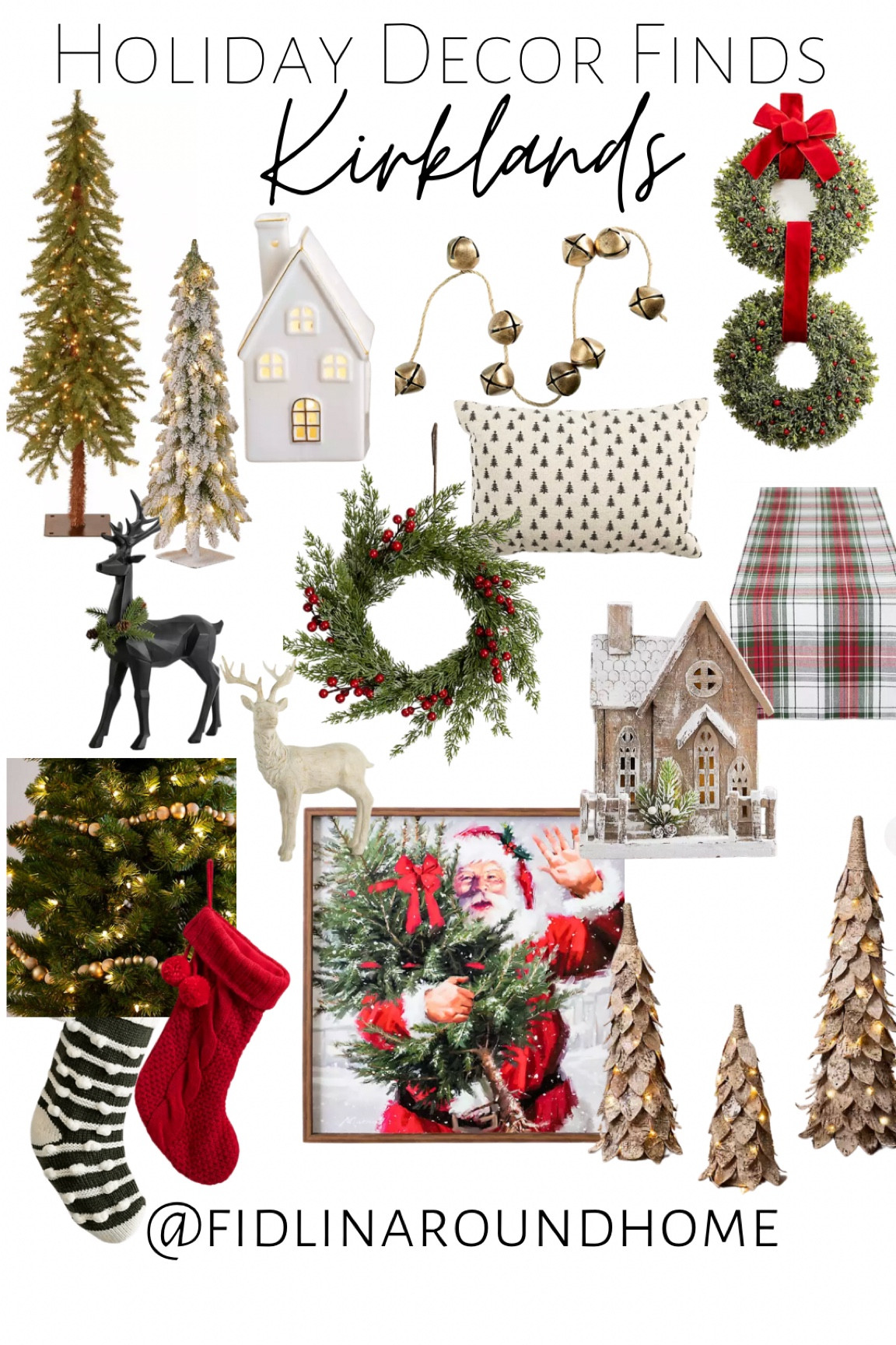 Christmas holiday decor finds at Kirkland’s! All 25-30% off! Wreath house trees runners wall art pictures beads stockings deer etc 

#LTKHoliday #LTKSeasonal #LTKhome