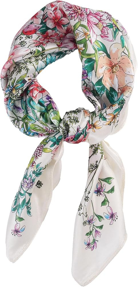 FEIBOON 100% Pure Mulberry Silk Scarfs 26"x26" Square Scarf Women Neckerchief Headscarf hair scar... | Amazon (US)