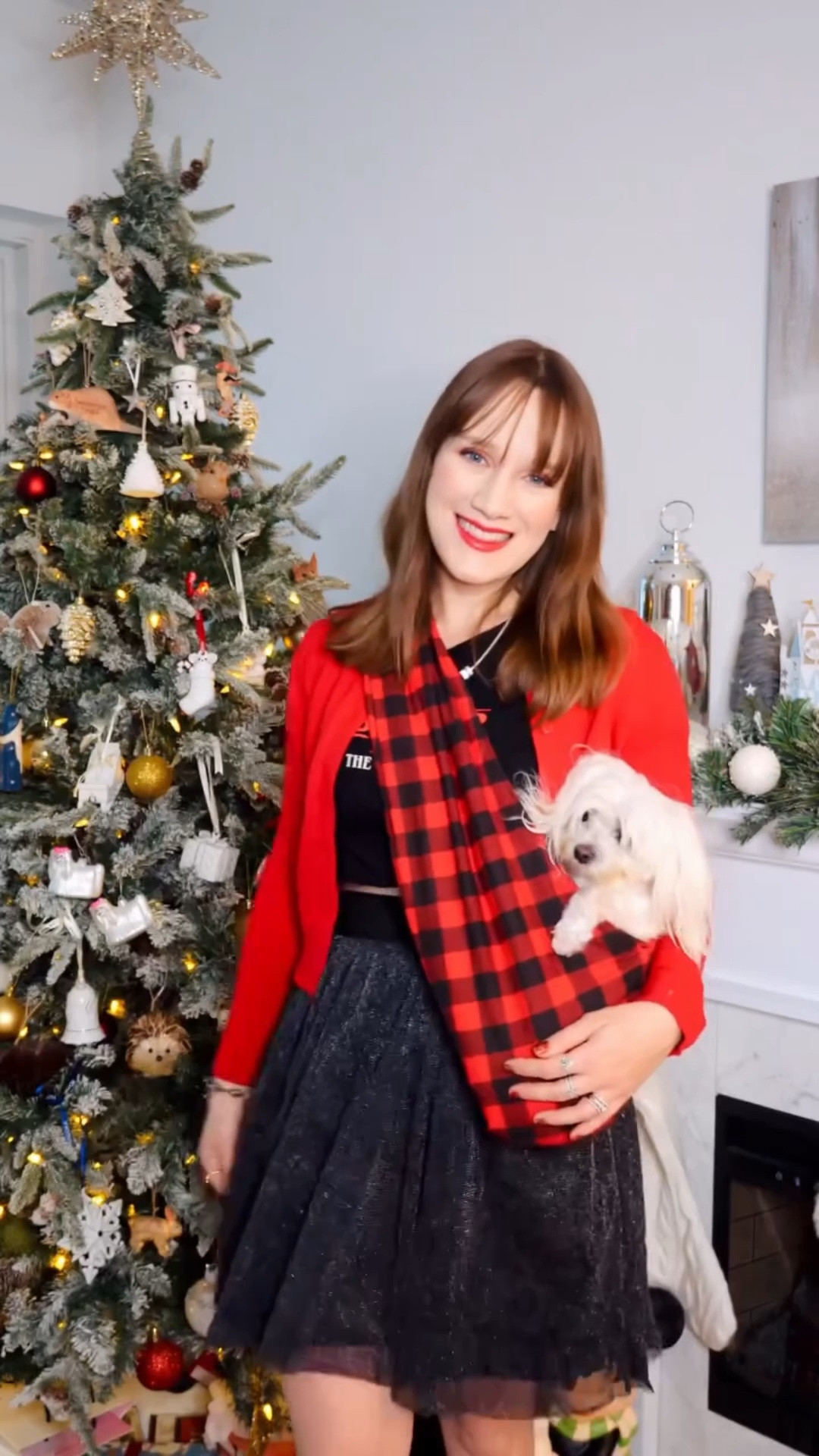 My New Year’s Eve Stranger Things Outfit! 🖤❤️🥳✨ Is your New Year’s Eve outfit inspired by Stranger Things too? I am wearing my @theofficialpandora Stranger Things Pandora Necklace (stay tuned for separate post) paired with my @veromodacanada tulle skirt, @stonbroadway Stranger Things The First Shadow t-shirt and red cardigan from @frenchconnection ❤️ 

Even my dog, Alice Haenim is themed out to @strangerthingstv thanks to her @thesnuggitsac dog carrier!!! 🖤❤️🐾 Feel free to use her ambassador code 🏷️: ALICE10 for 10% off your order! 🐾

What are you wearing for New Year’s Eve? 🥳✨

New Year’s Eve Outfit, holiday outfit, stranger things outfit, Pandora stranger things, the Snuggit sac, Maltese dog, dog mom, what I am wearing, outfit of the day #newyearseveoutfit #pandorajewellery #strangerthings5 #strangerthingsaesthetic #outfitofthenight