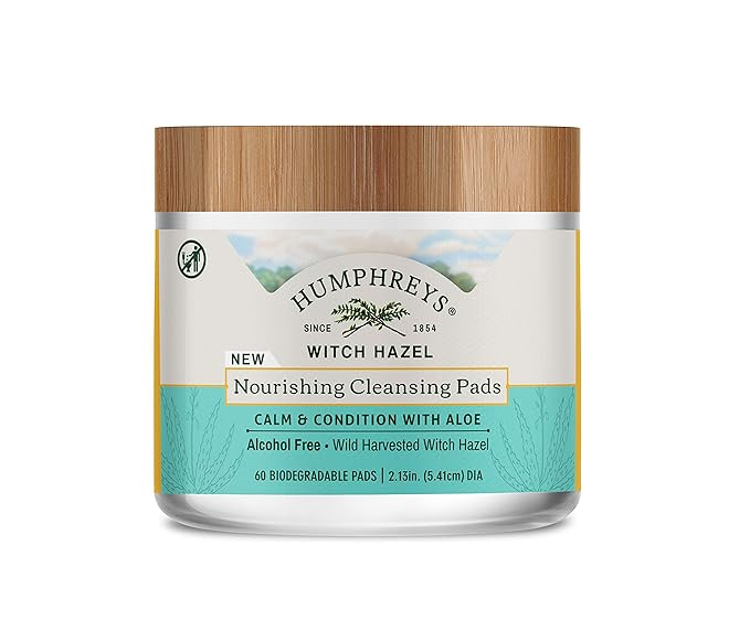 Humphreys Nourishing Witch Hazel Cleansing Pads with Aloe, Alcohol Free | Amazon (US)