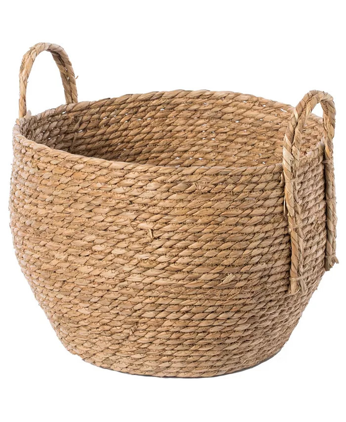 Decorative Round Wicker Woven Rope Large Storage Basket | Macy's