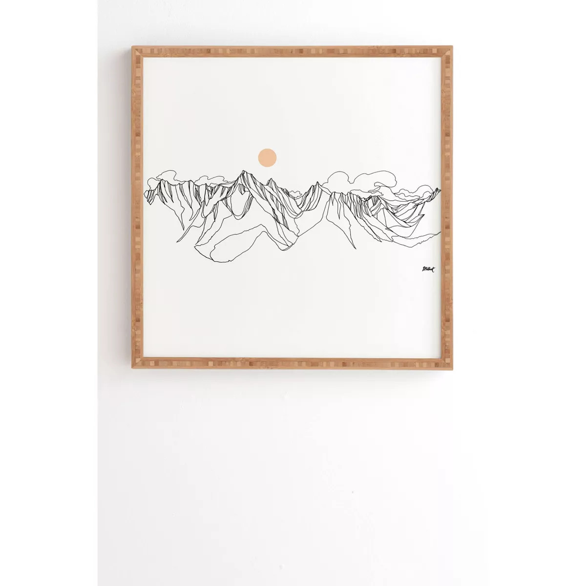 Jessa Gilbert Jumbo Peak Bamboo Framed Wall Art - Deny Designs | Target