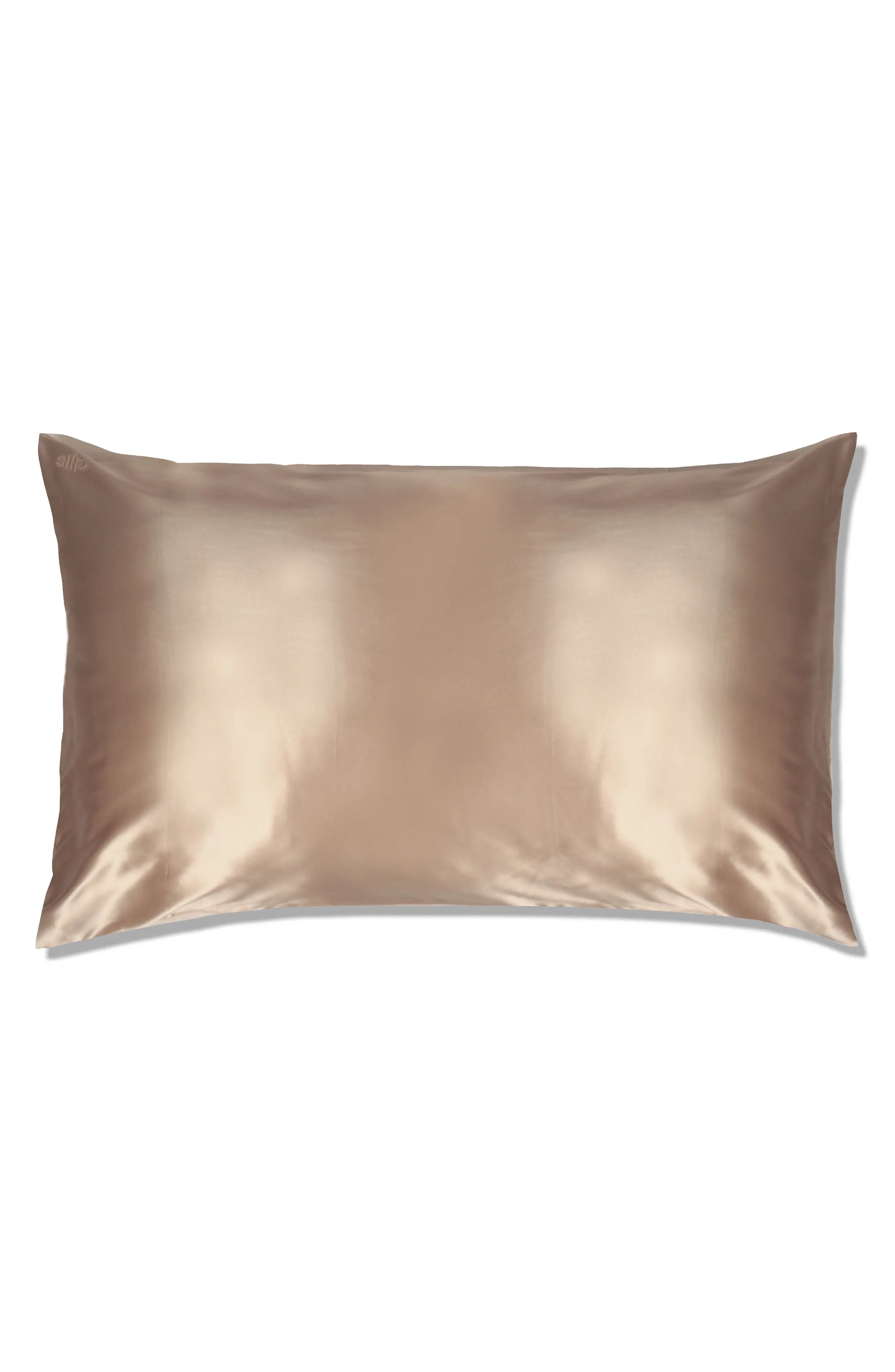 slip Pure Silk Pillowcase, Size King in Caramel at Nordstrom | Nordstrom