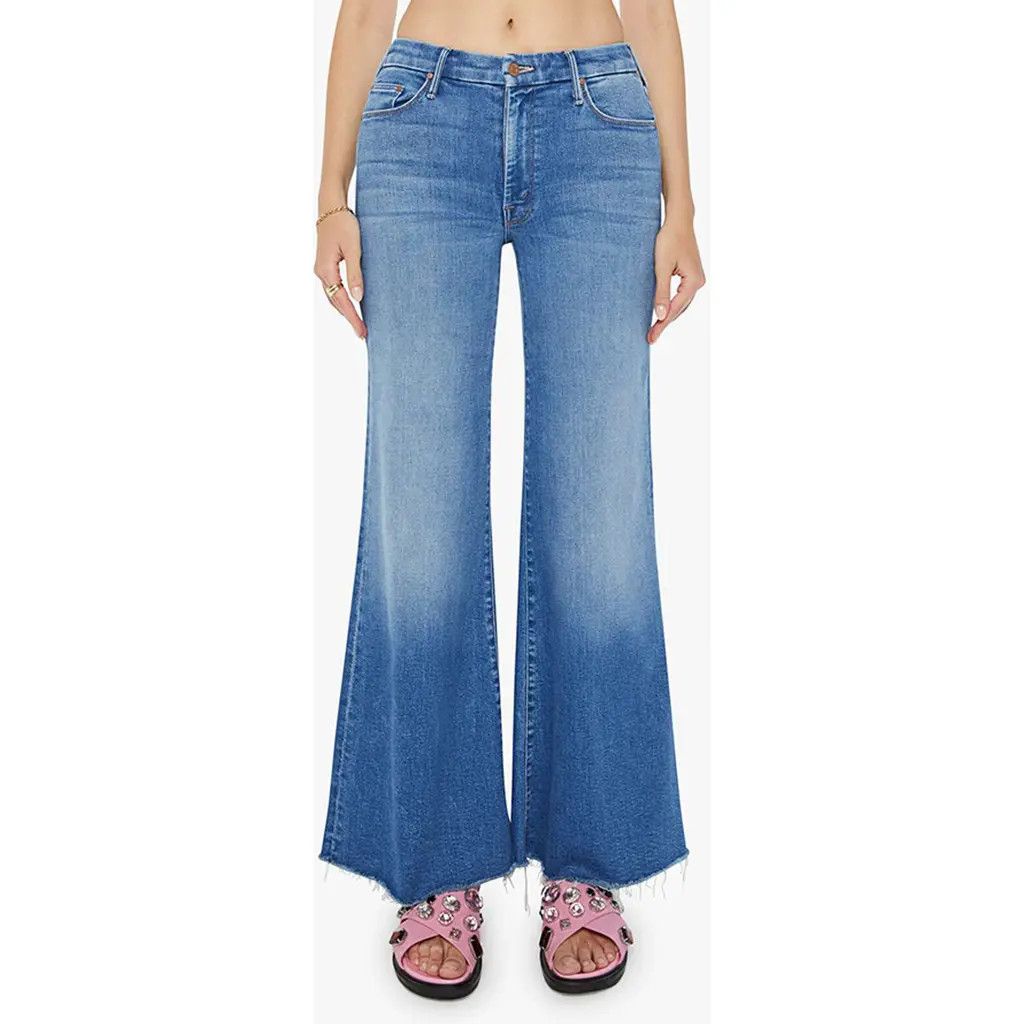 MOTHER The Roller High Waist Wide Leg Jeans in Work Hard Play Hard at Nordstrom Rack, Size 27 | Nordstrom Rack