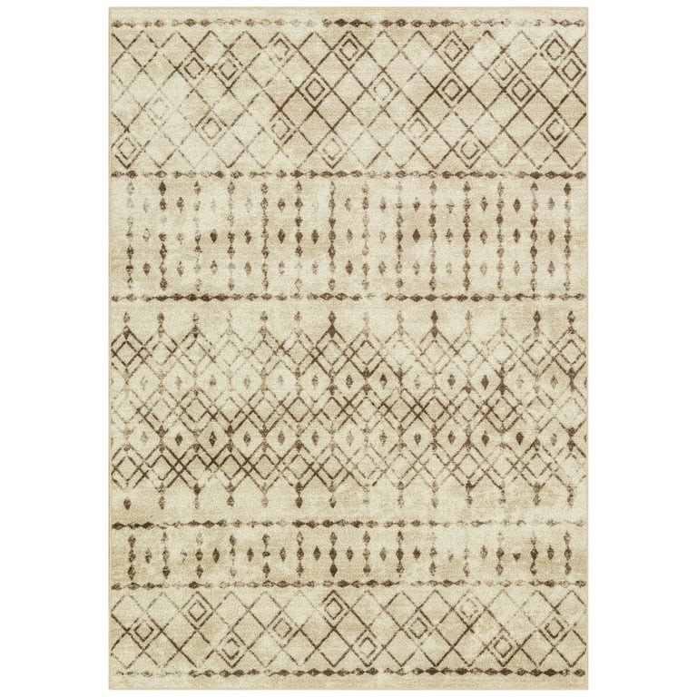Mainstays Bohemian Diamond Brown Indoor Area Rug, 7' x 10' - Walmart.com | Walmart (US)