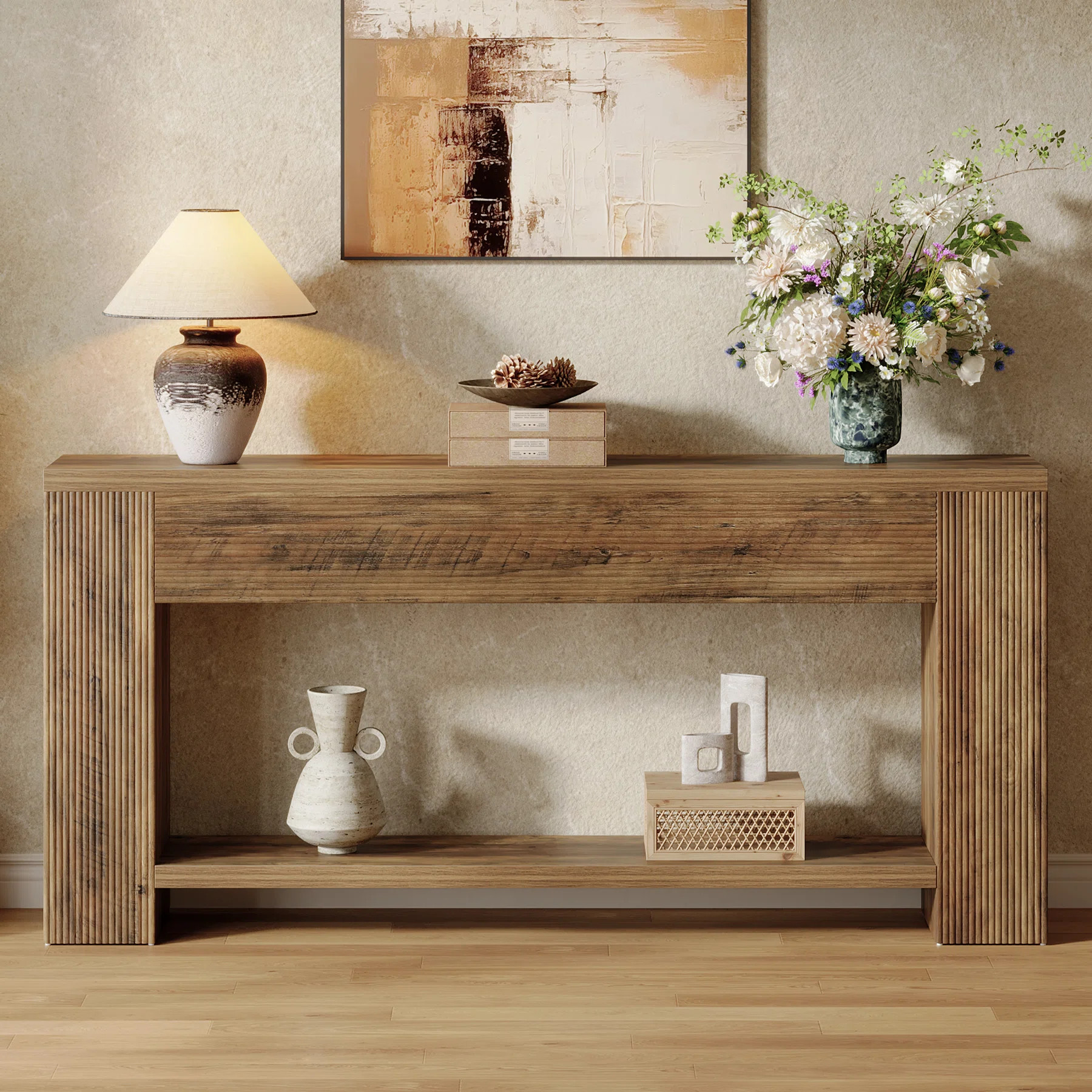 70.9-Inch Console Tables, Farmhouse Entryway Table | Wayfair North America