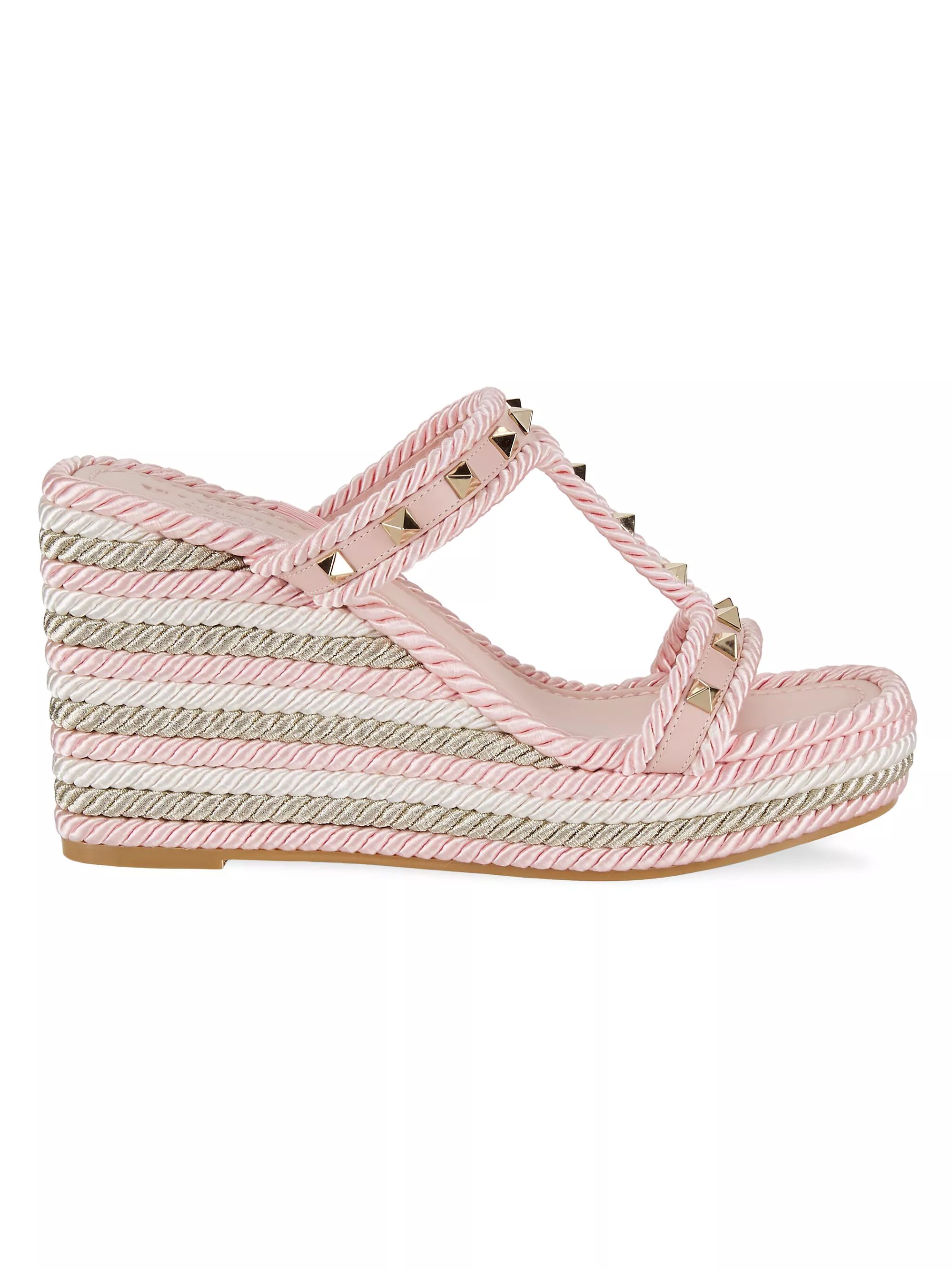 Shop Valentino Garavani Rockstud Espadrille Wedge Sandals | Saks Fifth Avenue | Saks Fifth Avenue