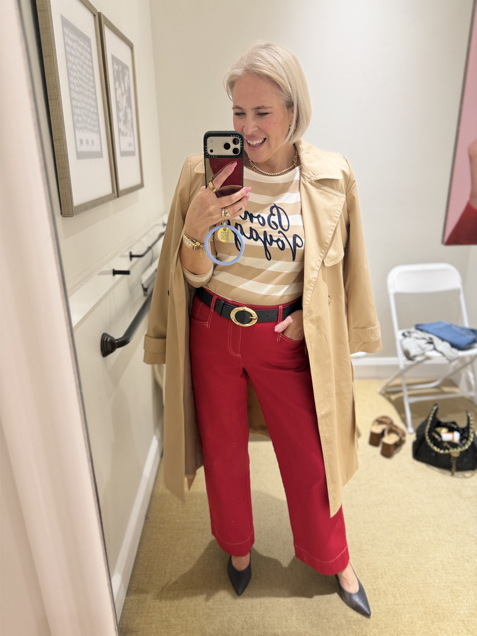 These accessories from Talbots are amazing! This navy blue belt is so stunning and will go with any Jean! Loving this trench over the shoulders to elevate this look! 

women’s fashion, fall fashion, winter fashion, outfit inspo, everyday style, trendy outfits,

#LTKOver40 #LTKootd #LTKSeasonal