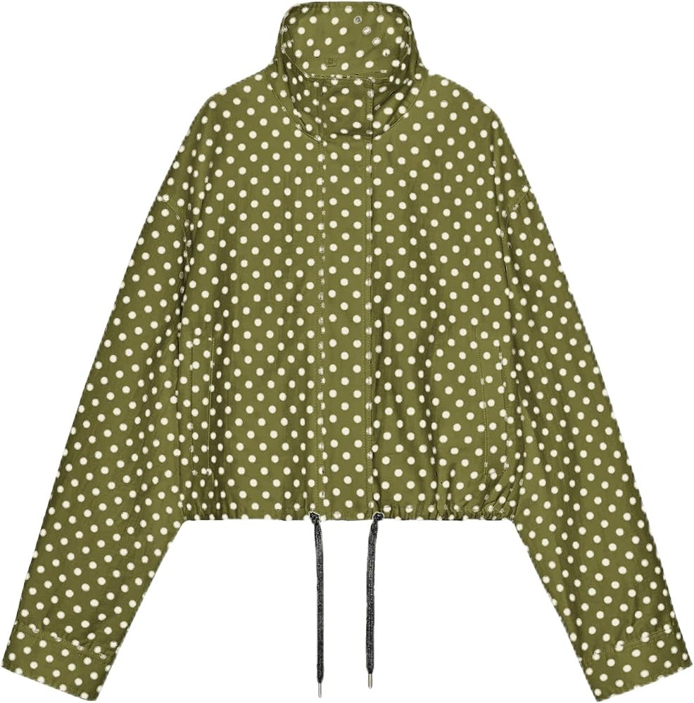 Songling Women Polka Dot Jacket Lightweight Zip Up Coat 2026 Trendy Fall Outfits Cropped Spring J... | Amazon (US)