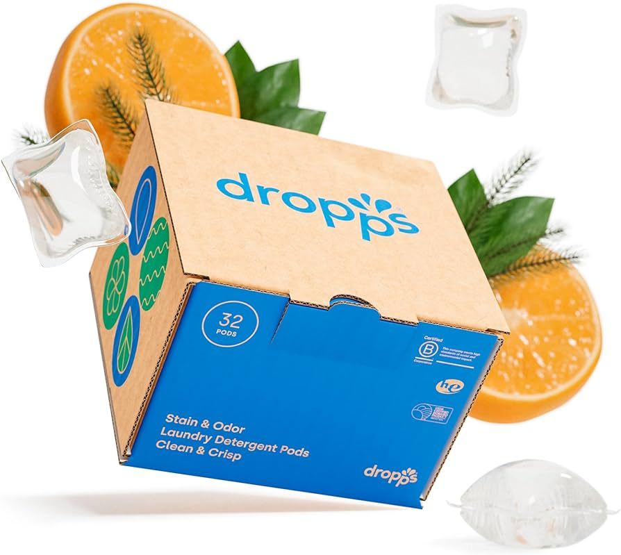 Dropps Stain & Odor Laundry Detergent Pods: Clean & Crisp | 32 Count | HE Compatible + All Washer... | Amazon (US)