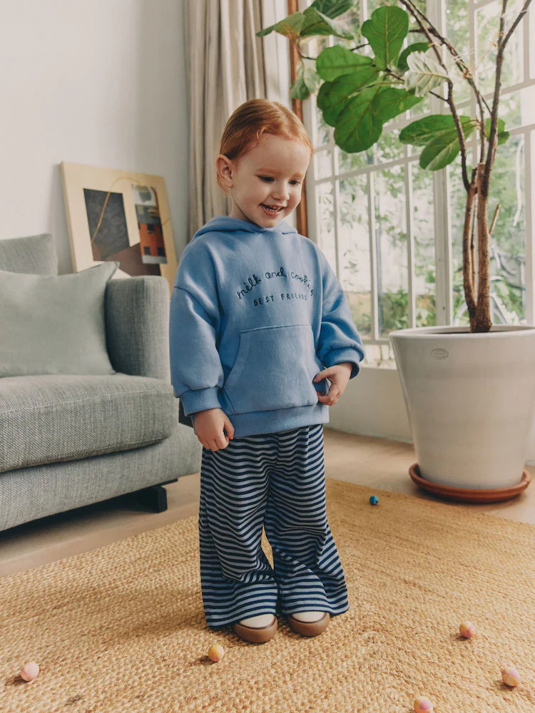 Blue Hoodie and Wide Leg Joggers Set (3mths-7yrs) | Next EU