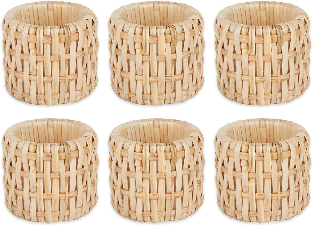 DII Basic Napkin Ring Collection Decorative, Rattan, One Size, 6 Piece | Amazon (CA)