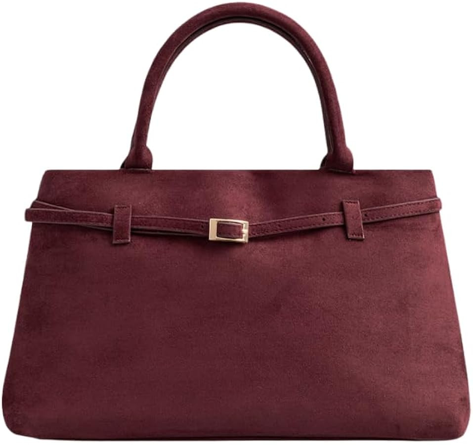 Base’ic Women’s Suede Tote Bag with Gold Hardware – Trendy Slouchy Shoulder Hobo Satchel Ha... | Amazon (US)