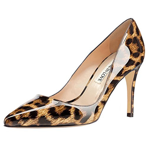 JOY IN LOVE Women's Pumps Shoes 3.5" High Heels Pointy Toe Stiletto Pumps | Amazon (US)