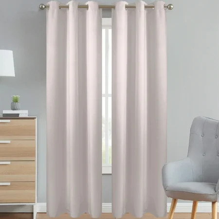 Style Basics 84 Inch Long Blackout Curtains For Bedroom 100% Total Light Blocking Thermal Insulated  | Walmart (US)
