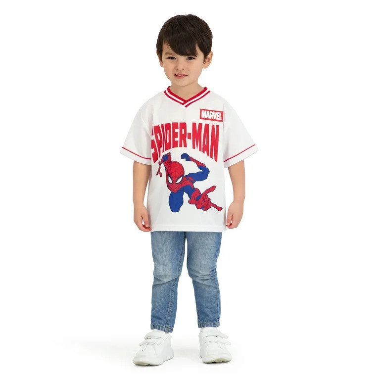 Spiderman Toddler Boy Short Sleeve Jersey, Sizes 12 Months-5T | Walmart (US)