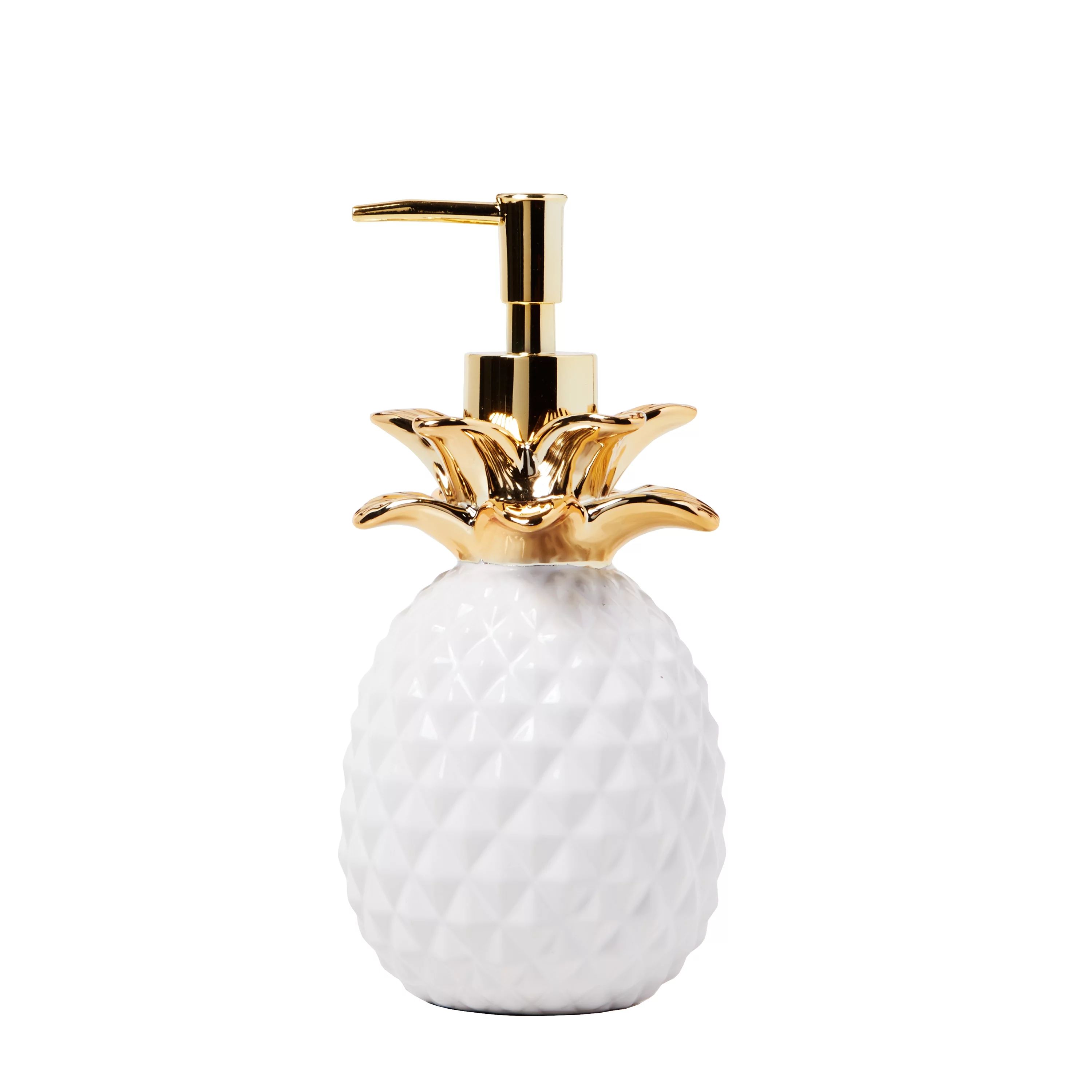 SKL Home Gilded Pineapple Lotion/Soap dispenser, Gold, 14 oz. | Walmart (US)