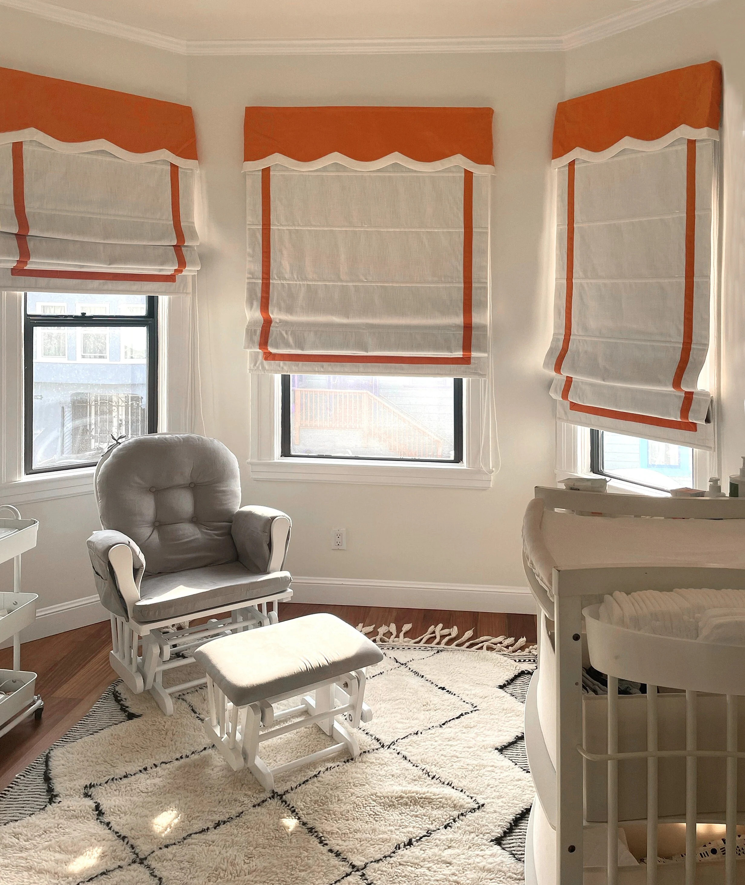 85 Colors Custom Roman Shades With Valance, Shade with Chain System,window blind, Window treatment,Cotton blend roman blind with border trim | Etsy (Global)