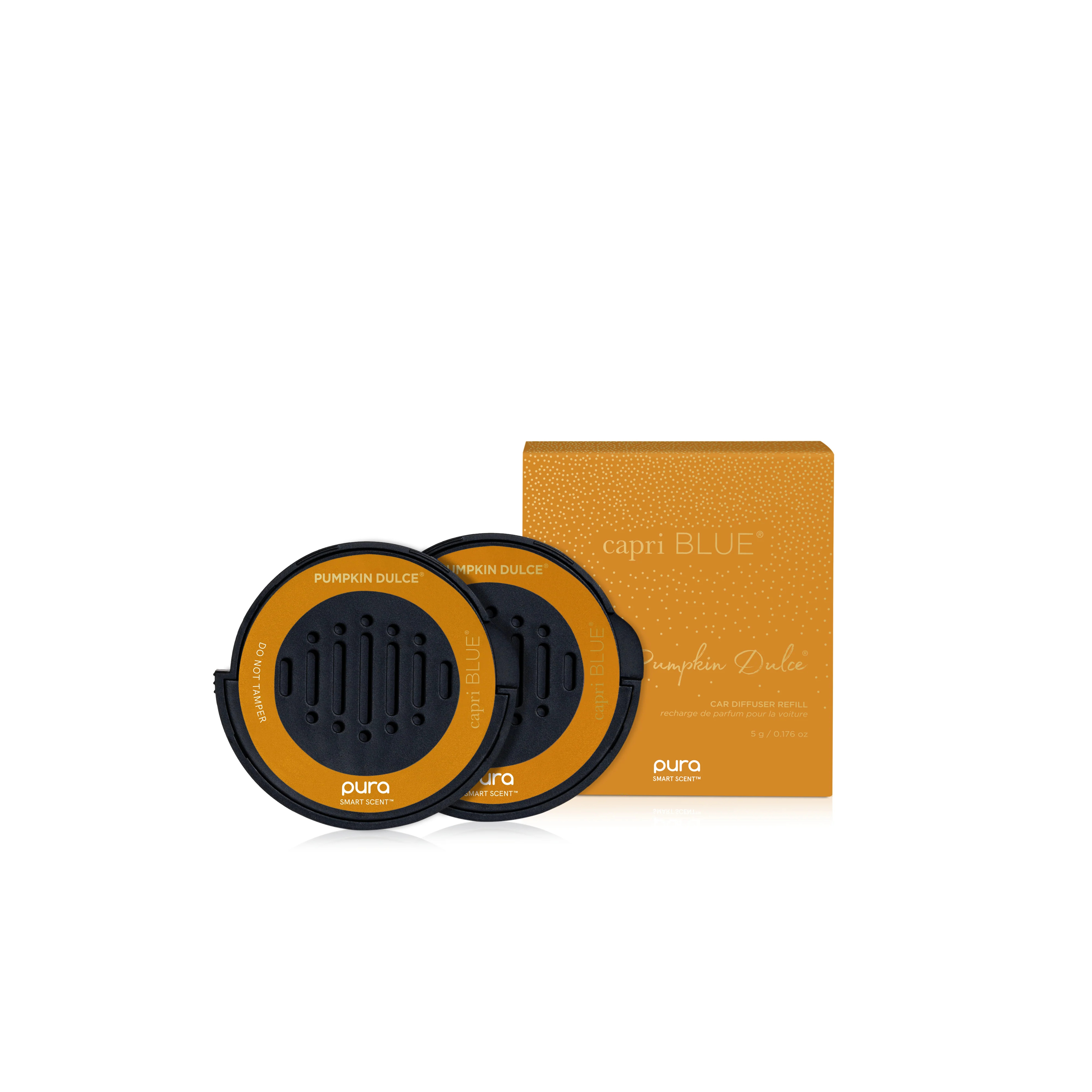 CB + Pura Car Pro Diffuser Refill 2-Pack, Pumpkin Dulce | Capri-Blue