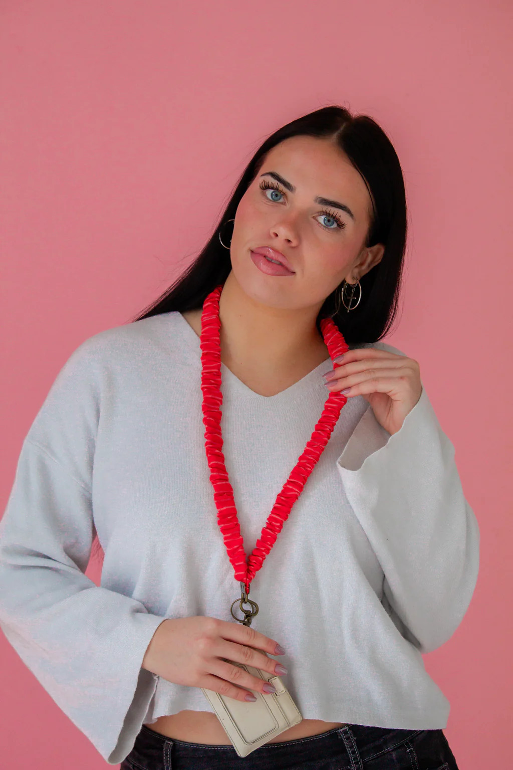 Red Striped Lanyard | Shop Andi