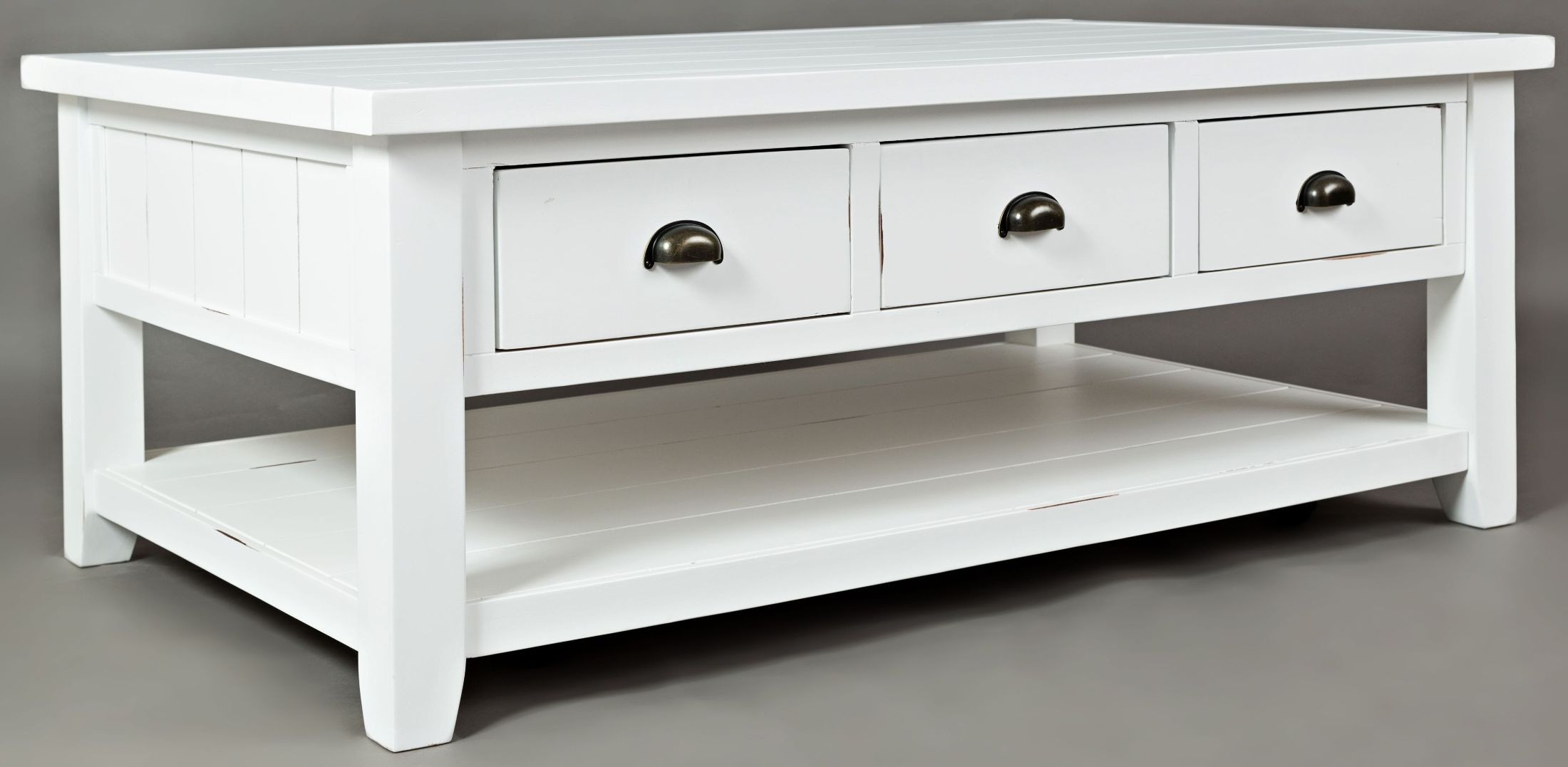 Artisans Craft Weathered White Cocktail Table | 1StopBedrooms | 1stopbedrooms