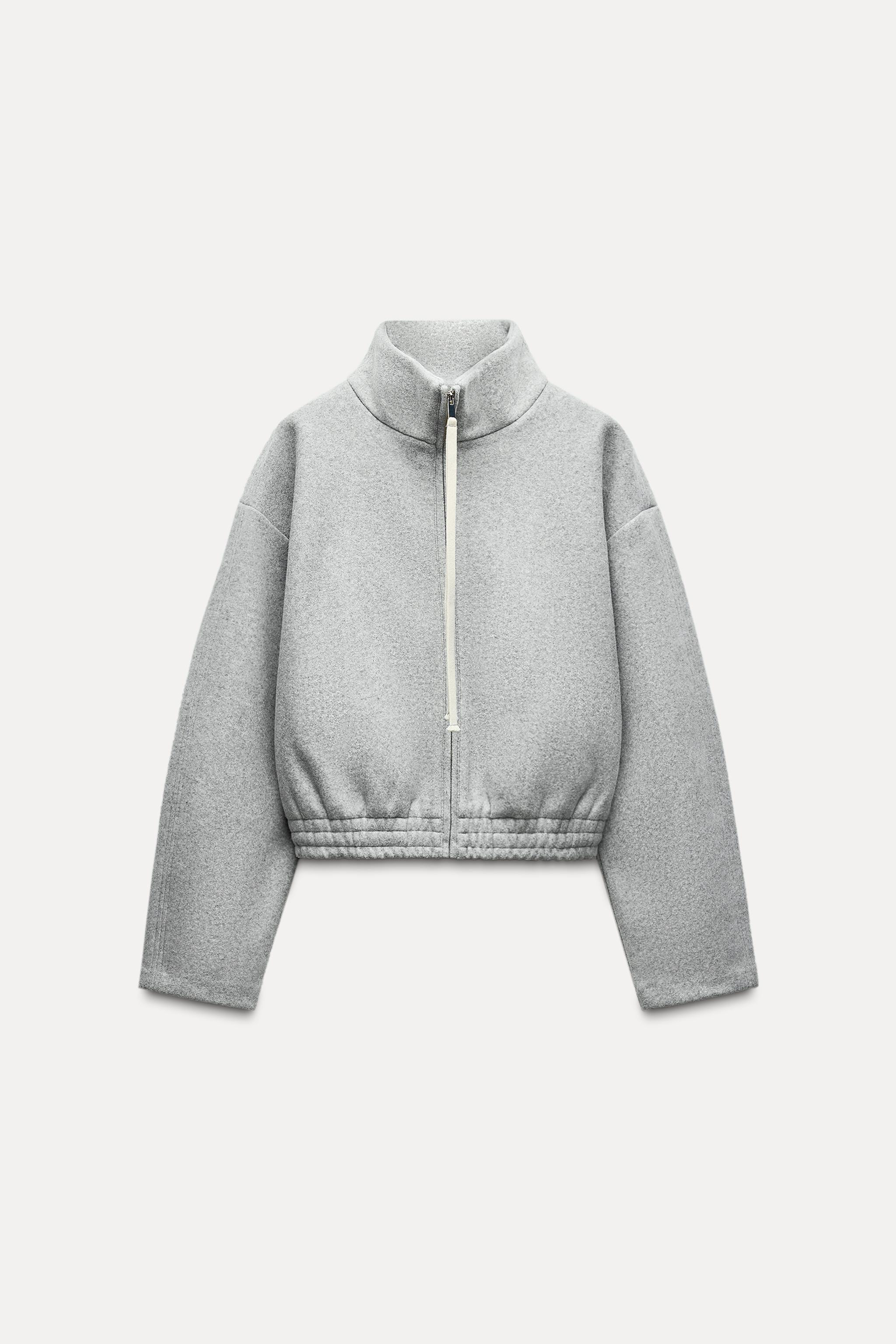 ZIPPERED FELT TEXTURE JACKET | Zara US