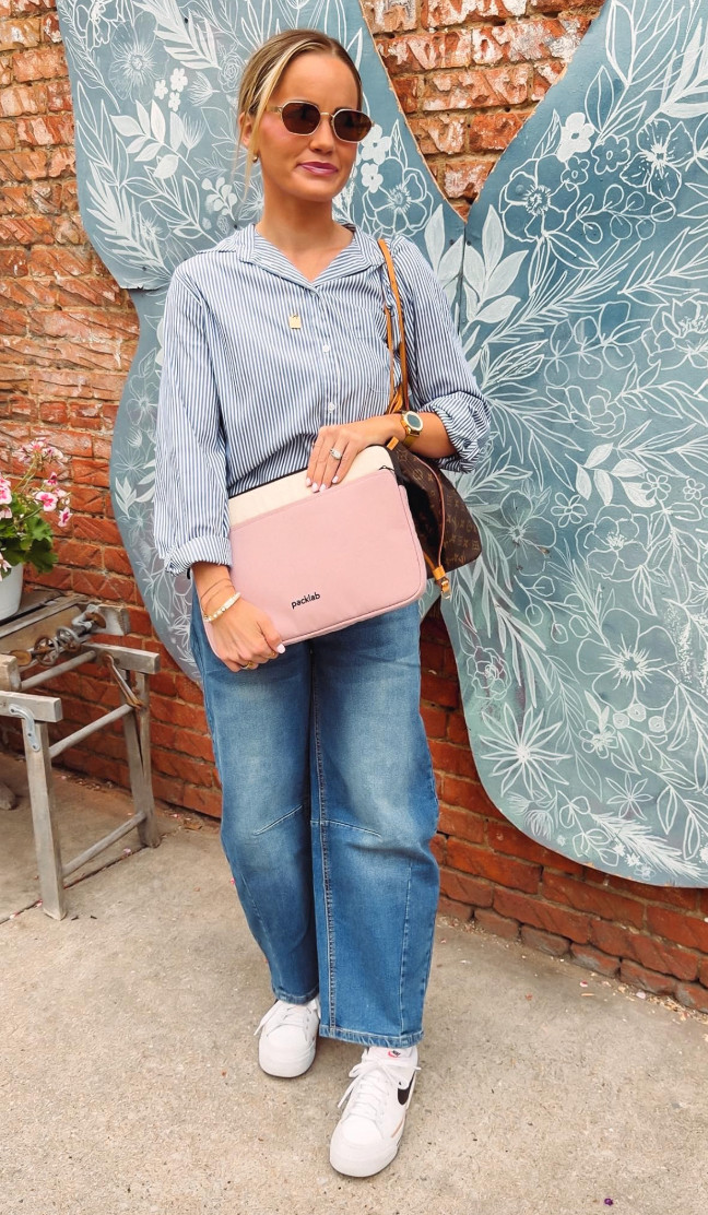 Working from a local coffee shop this morning and this laptop case is perfect for keeping my computer safe. I'm also a huge fan of this shirt and how easily I can dress it up or down! 

 #LTKootd #LTKmomlife #LTKWorkwear