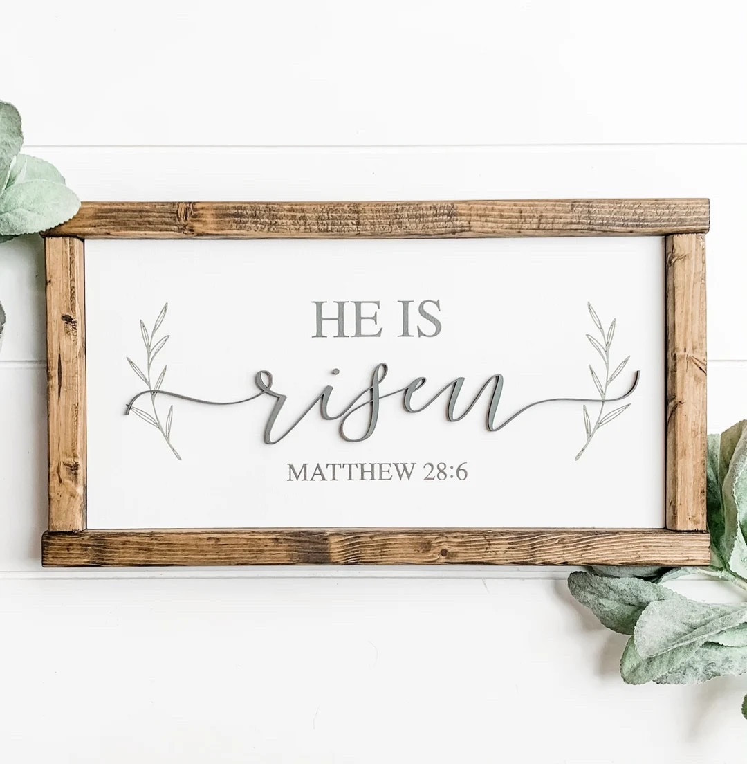 He Is Risen Sign | Easter Decor | Easter Decoration | Easter Wood Sign | Farmhouse Sign | Religious Easter Decor | Rustic Signs | 3D Sign




Easter Art, crucifix wall art, he is risen art, christian art print, bible wall decor, digital download, Christian easter three crosses art print

#LTKSeasonal #LTKHome