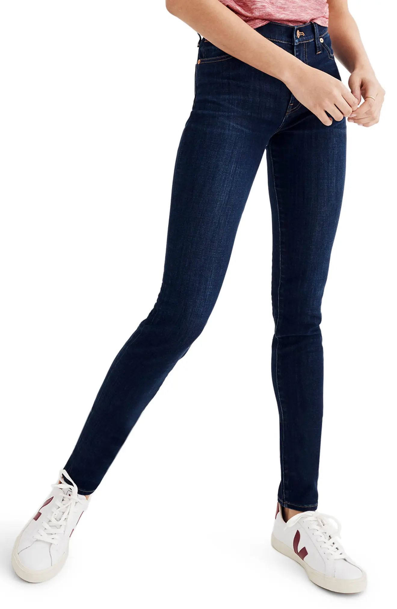 Women's Madewell 9-Inch High Rise Skinny Jeans, Size 26 - Blue | Nordstrom