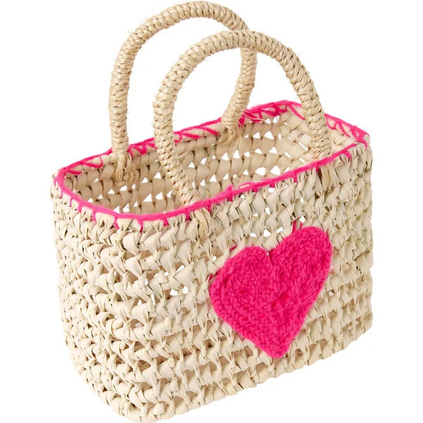 Heart Mini Tote Bag, Pink | Maisonette
