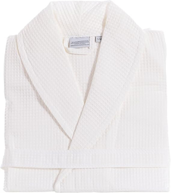 Linum Home Textiles Unisex Waffle Weave Bathrobe 100% Authentic Turkish Cotton Luxury Spa Hotel C... | Amazon (US)