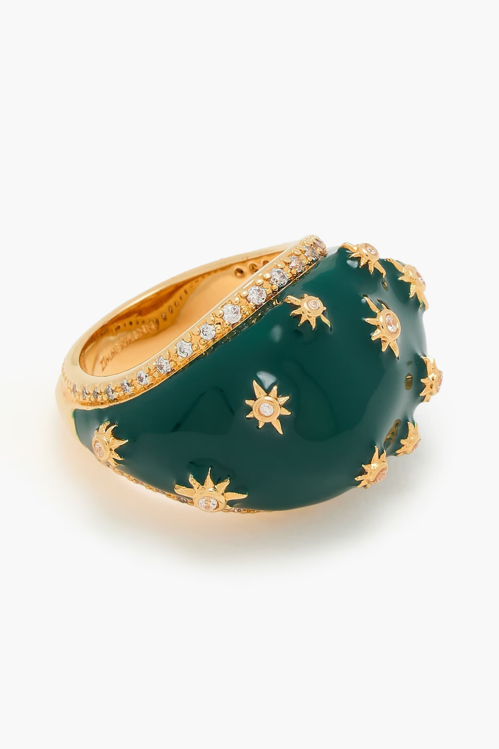Gold-tone, enamel and crystal ring | The Outnet (US and CA)
