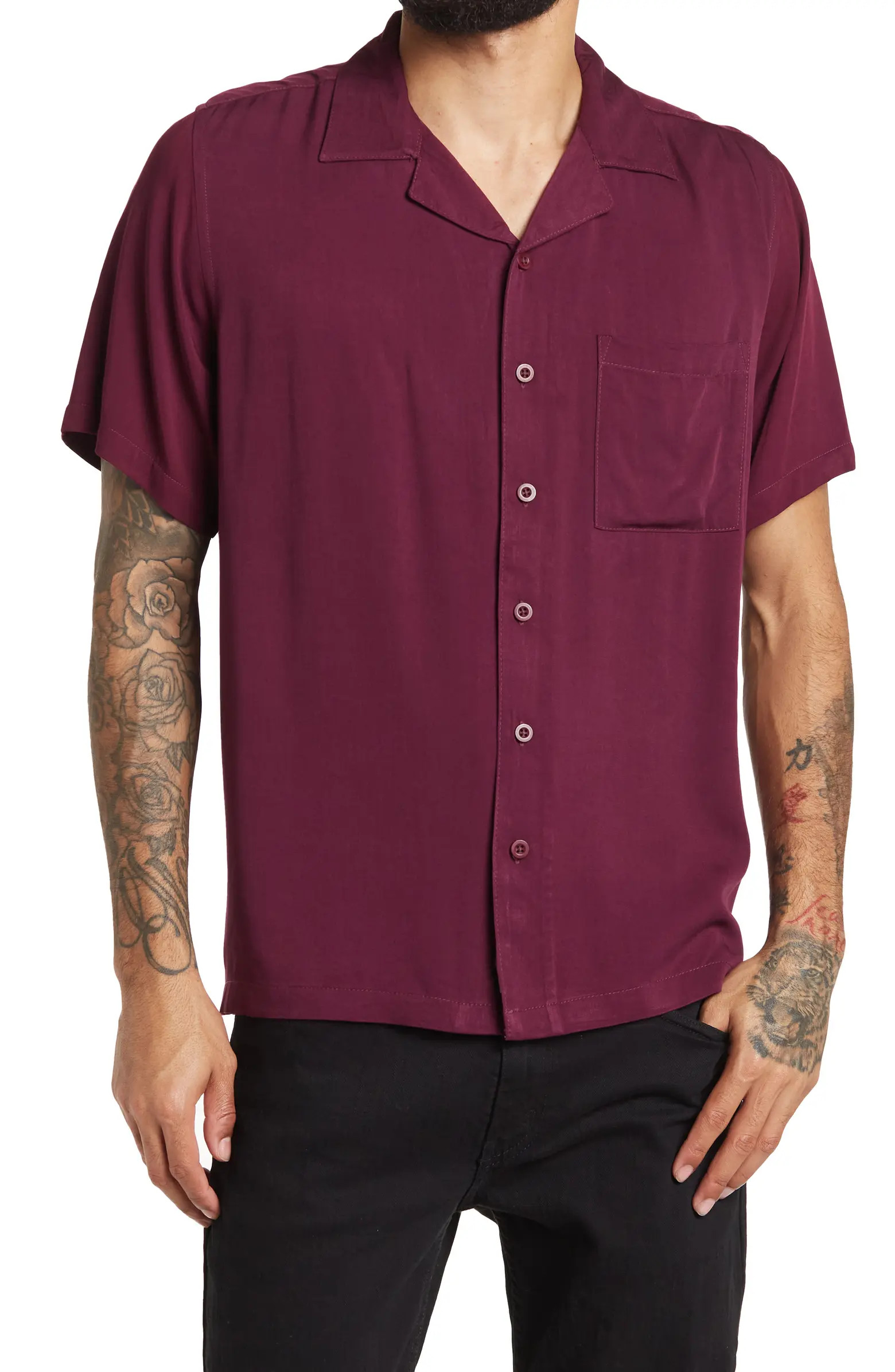 ONIA Vacation Camp Collar Solid Regular Fit Shirt | Nordstromrack | Nordstrom Rack