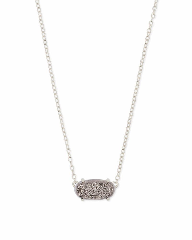 Ever Silver Pendant Necklace in Platinum Drusy | Kendra Scott