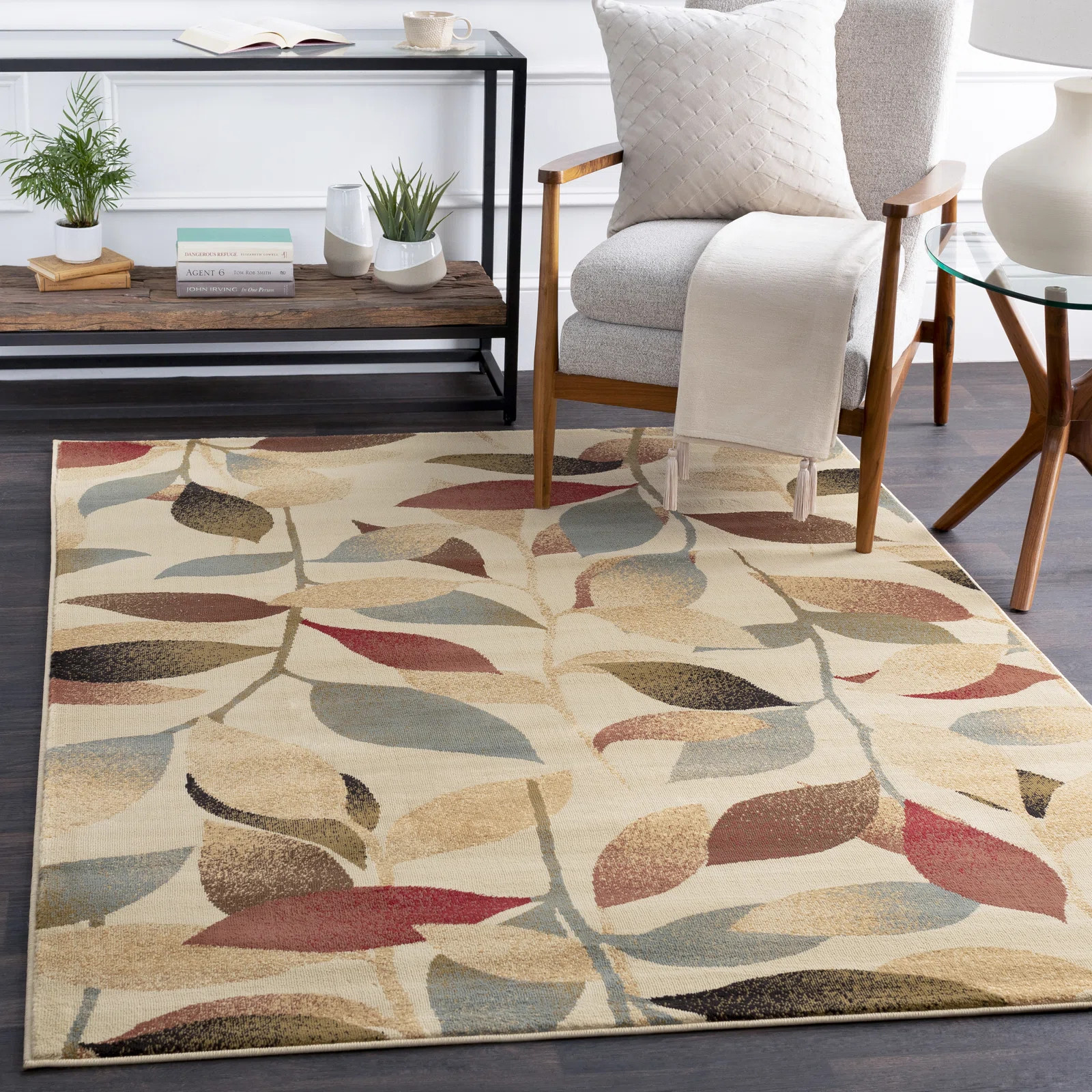 Lark Manor™ Feagin Floral Dark Red/Dark Brown Area Rug & Reviews | Wayfair | Wayfair North America