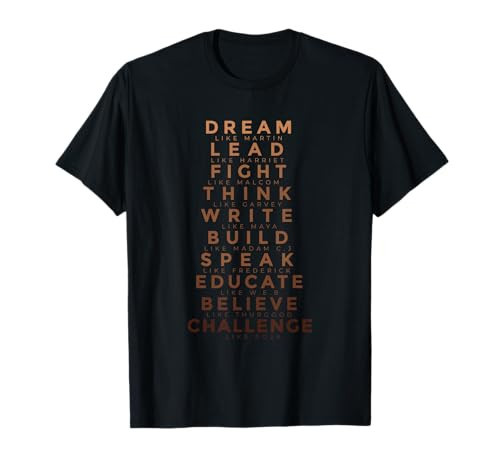 Black History Month Tee Dream Like Martin Lead Like Harriet T-Shirt | Amazon (US)