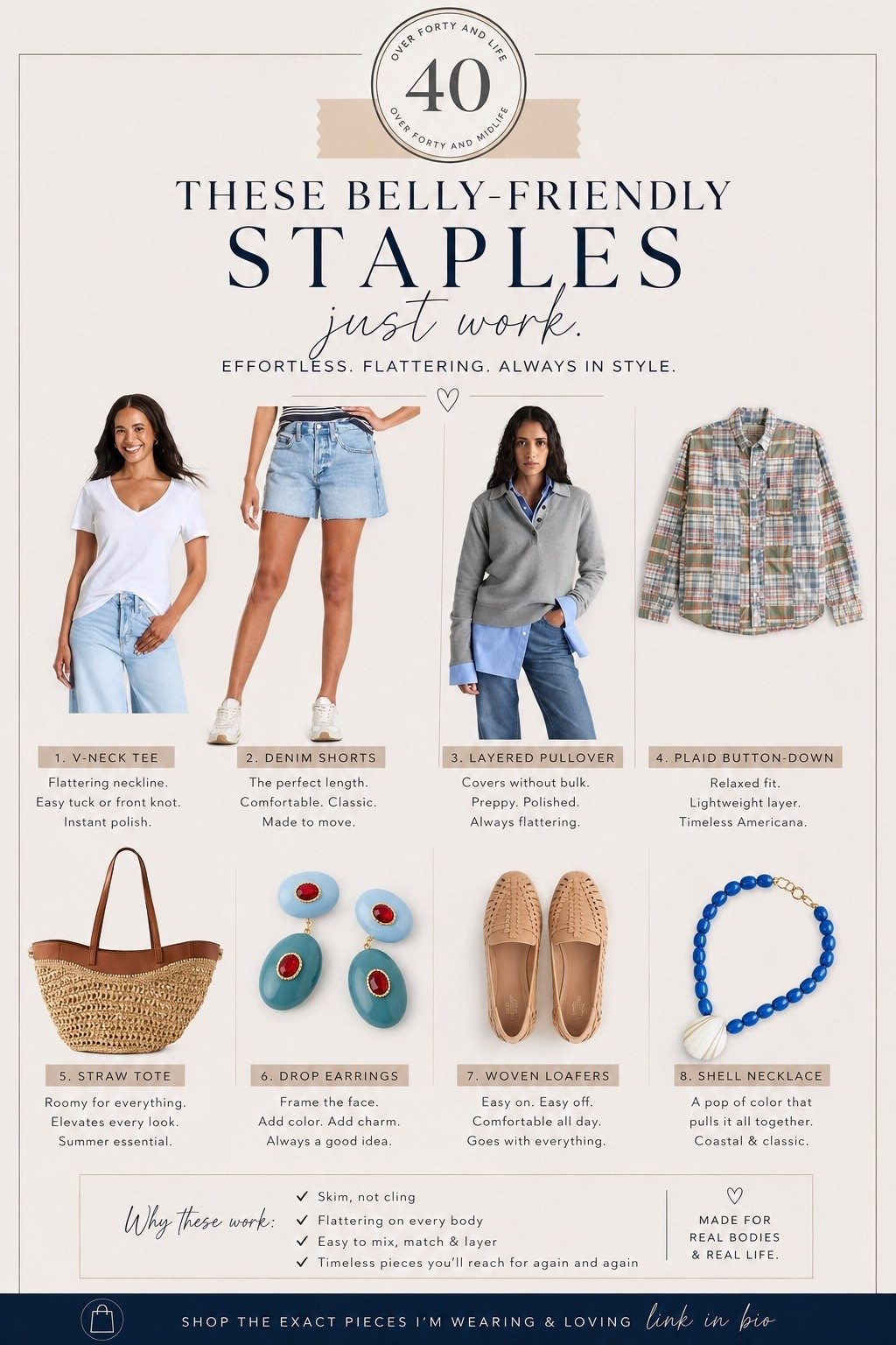✨Tap the bell, save and ❤️ for over 40 fashion, midlife style, midsize fashion and luxury looks for less. 

Summer wardrobe essentials I would buy now.

👑 Helping you look good, feel good.-Lindsey Denver   Check back daily for belly-friendly style, confidence, and Outfit Physics™.

#LTKOver40 #LTKMidsize #LTKSaleAlert