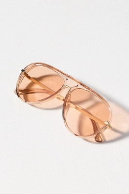 I-SEA Colored Translucent Aviator Sunglasses | Anthropologie (US)