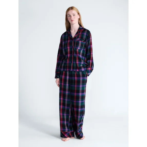 Free Assembly Matching Family Pajamas Women’s and Women's Plus Top and Pants Gift Set, 2-Piece,... | Walmart (US)