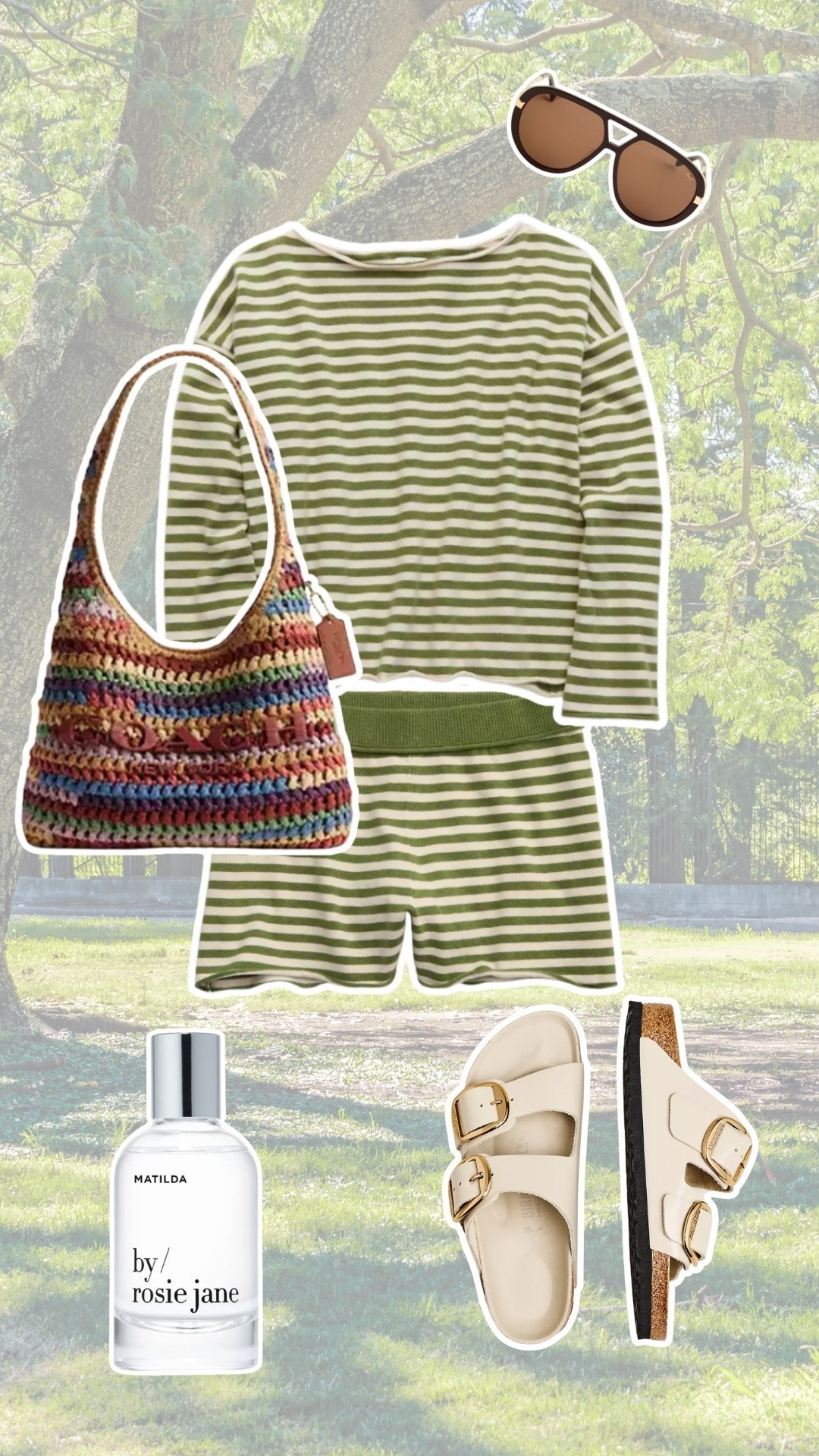 the perfect casual everyday outfit for spring! striped matching set with birkenstock arizona sandals

#LTKootd #LTKSaleAlert #LTKSeasonal