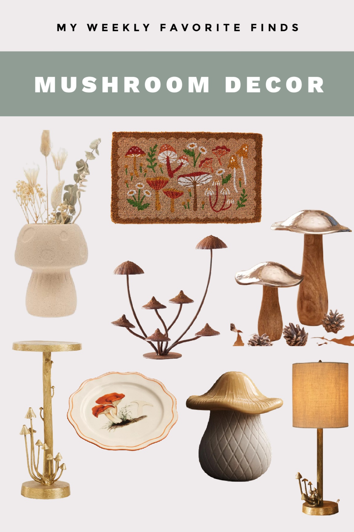My favorite mushroom decor! 

#LTKFind #LTKSeasonal #LTKhome