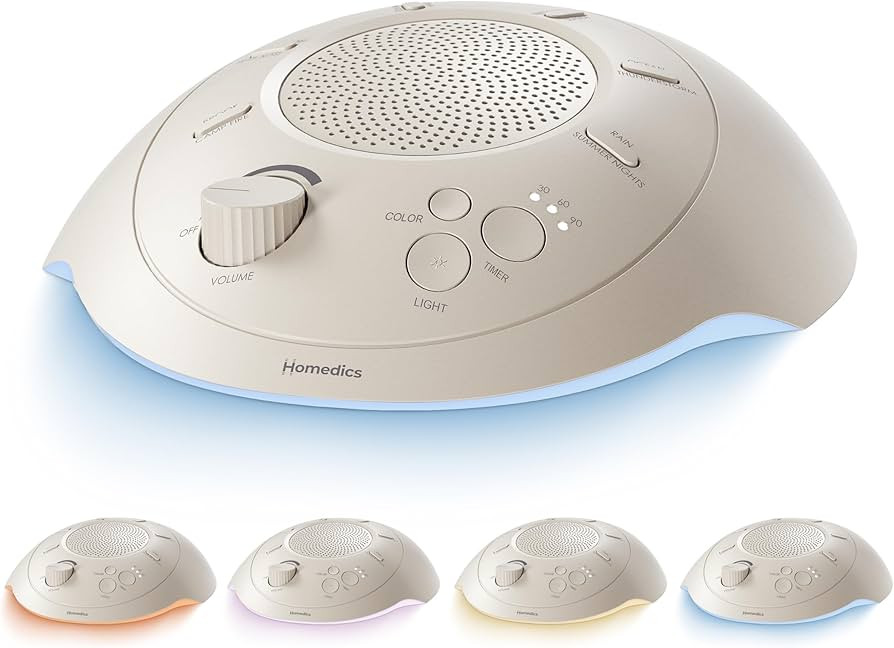 Homedics Sleep Better Portable Sound Machine, Night Light,12 Soothing Sounds Including White Nois... | Amazon (US)