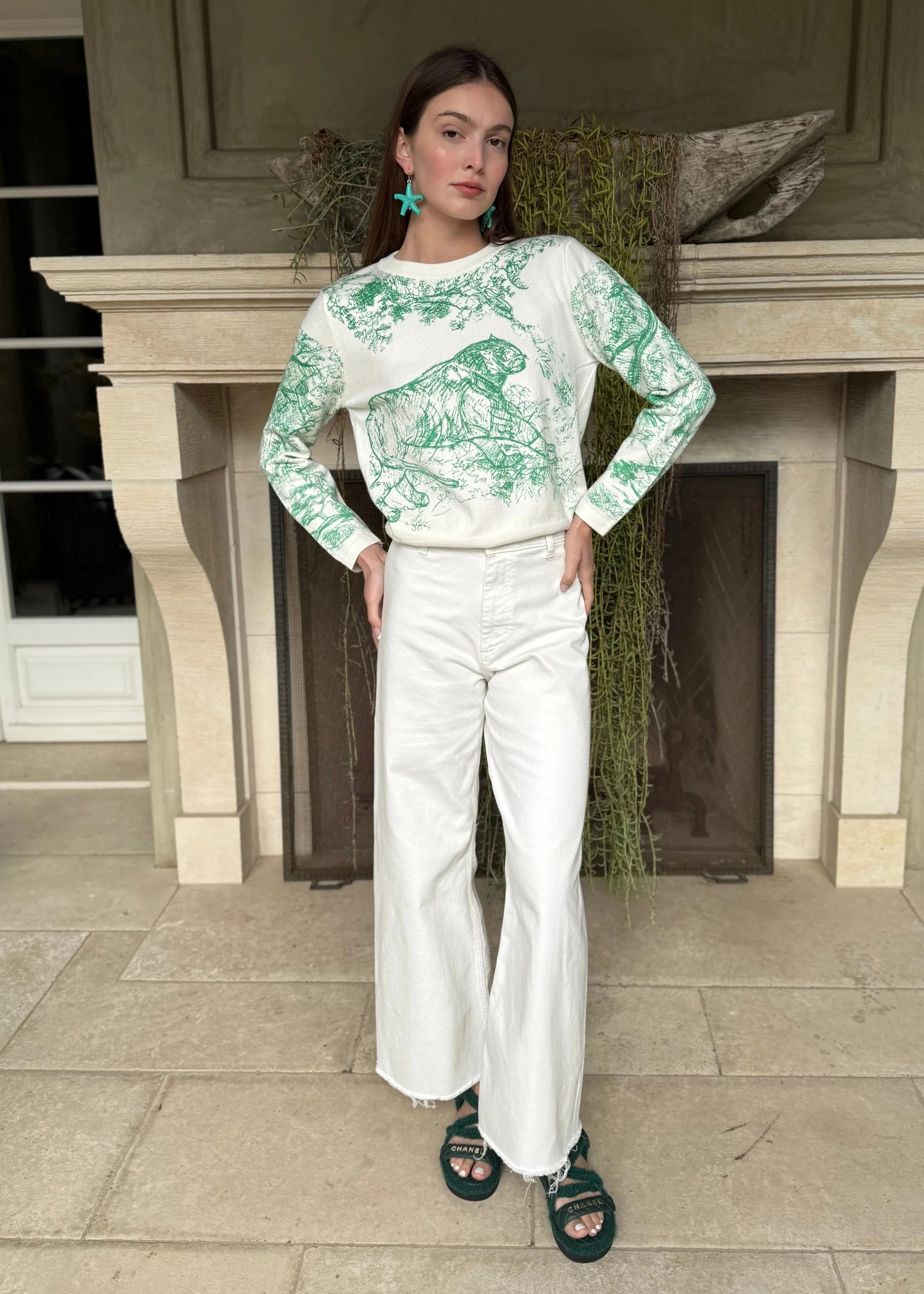 Lindi Straight Wide Leg Pants - Off White | Benaar La